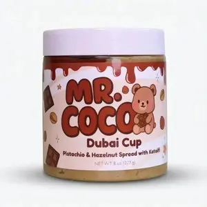 Mr Coco Dubai Cup Pistachio Cream Spread with Tahini, Crunchy Kataifi, Classic Hazelnut Matcha Flavors, 8 oz (Hazelnut)