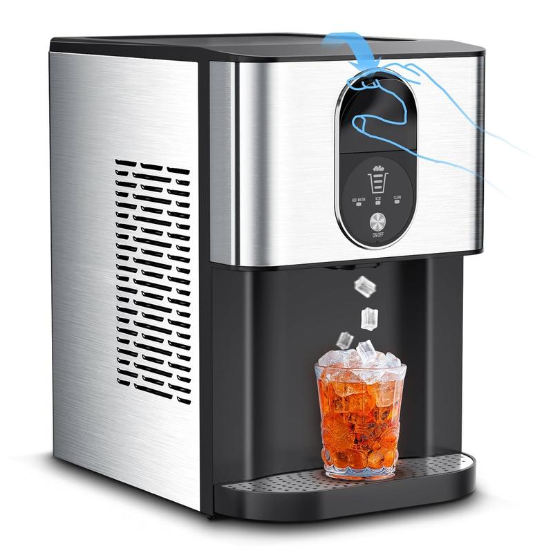 COWSAR Nugget Ice Maker Dispenser, Self Dispensing Pellet Ice Maker, 44lbs/24H, 15mins Quick Ice Make, 3.3lbs Ice Storage, Ice Full Indicator, Self-Cleaning, Home, Kitchen, Bar, Party