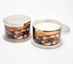 HomeWorx by Slatkin + Co. S/2 18oz Smores Candles