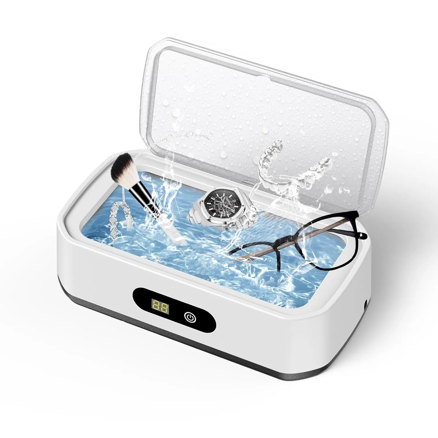 2026 Upgrade Large Capacity Ultrasonic Cleaner | Multi-Purpose Deep Cleaning for Jewelry Glasses Denture Watches