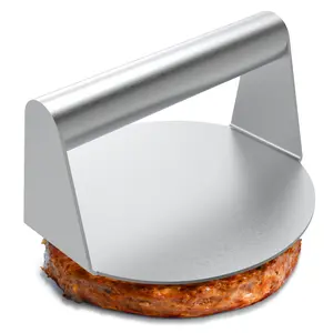 Stainless Steel Burger Press, Non-Stick Hamburger Patty Maker, Ergonomic Handle, Flat Surface, Ideal Grill BBQ Kitchen Tool, Kitchen Gadget, Utensils outdoorfun