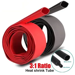 8ft/ 2.4m Length Heat Shrink Tubing Kit, DIY 3:1 Ratio Marine Heat Shrink, Large Marine Dual Wall Adhesive Shrinkable Wire Wrap Tube, Insulation Sealing Cable Protector Against Corrosion and Air Leakage