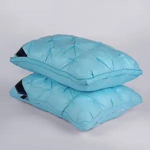 2-pack Deluxe Hotel Quality neck support pillow, soft polyester filling, deep sleep and comfort, classic style, zipper design, adult body pillow, all seasons