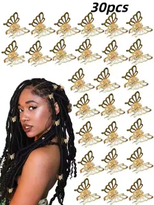 30 Pcs Butterfly Hair Clips, Mini Hair Claw, Hollow Design, Strong Hold, Fashion Hair Accessories for Women, Styling Essentials