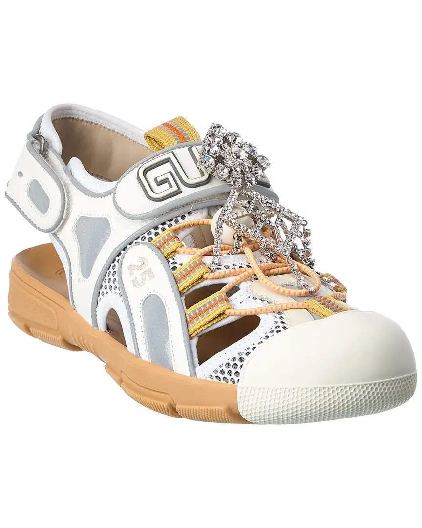 Gucci Leather & Mesh Sandal