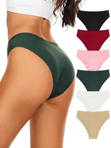 6 Pack Women Seamless Panties Buttery Soft No VPL Hip Hugger Underwear Lingerie Multipack