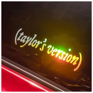 Taylors Version Car Decal  Waterproof Vinyl Sticker 7.9 X 1.6 Inches Color For Window Indoor Outdoor Usage