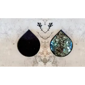 Teardrop DIY Glass Pendant Base [Black or Clear] 90 COE Fusible Precut Bullseye Glass Shapes