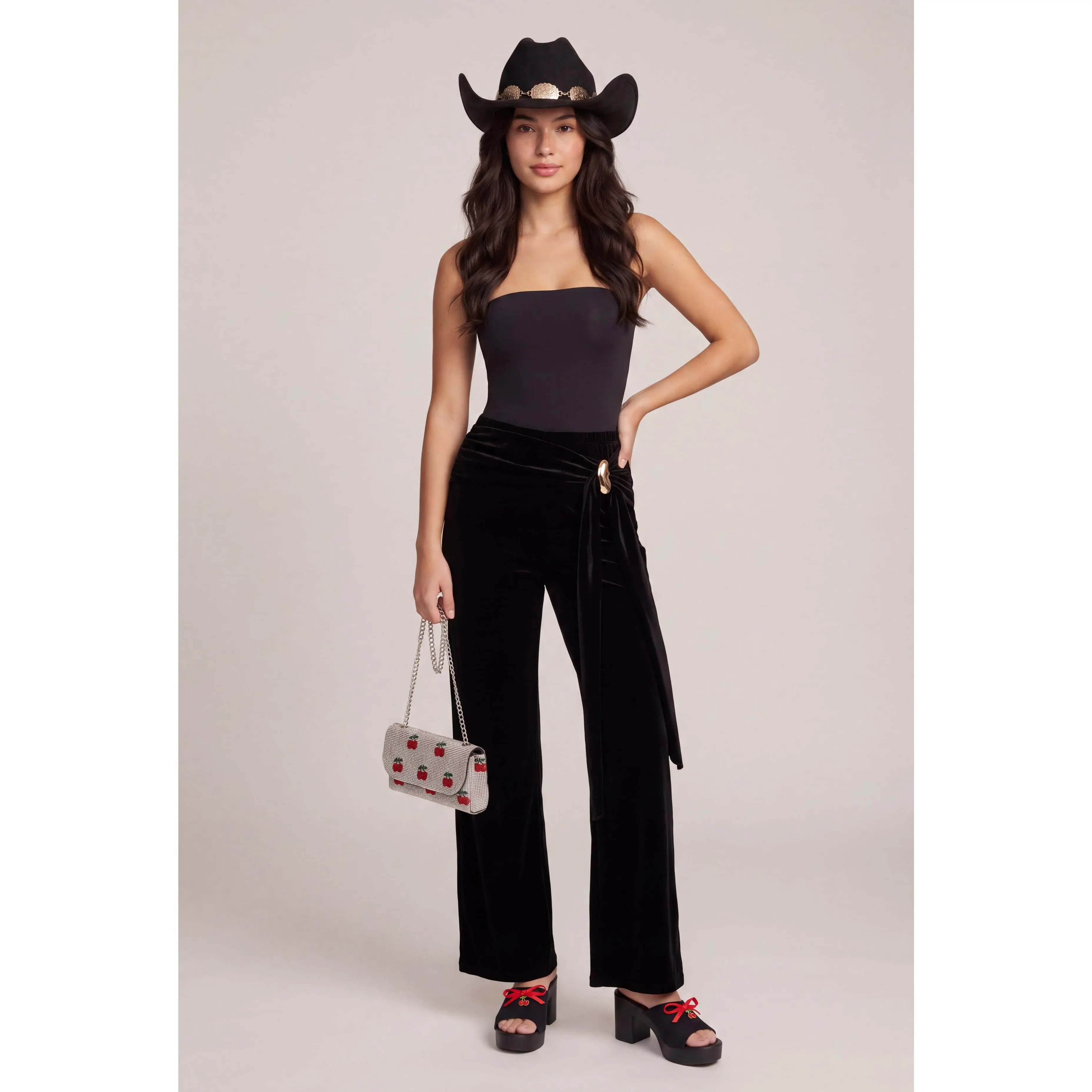 Velvet Sash Pants