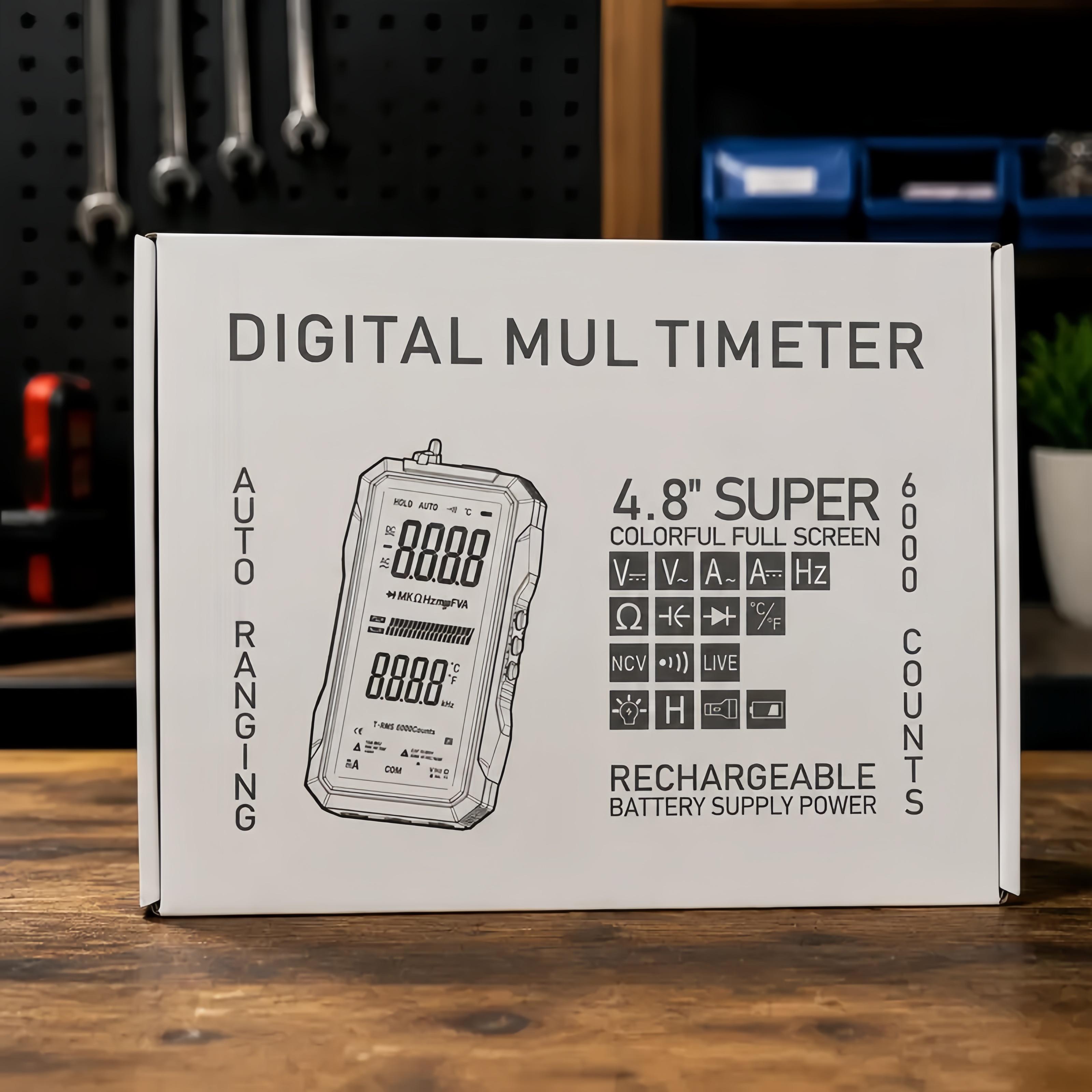 Fully Automatic True RMS (TRMS) 6000 Count Digital Voltmeter - A reliable voltage tester suitable for home, automotive, and industrial applications; a professional electrical tool.