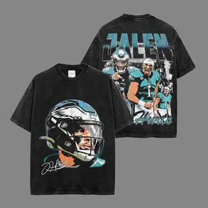 Big Head Jalen Hurts 1 Eagles Nation Game Day Outfit Heavyweight Acid Washed 100% Cotton T-Shirt, Hurts So Good Philly Fans Shirt, Philadel Football Shirt, Game Day Outfit, Football Graphic Tee