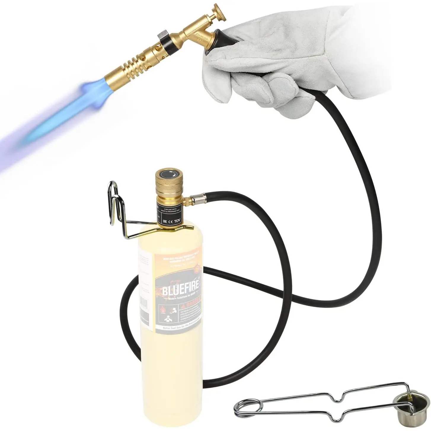 MRAS-8210 Super Jumbo Turbo Flame Propane Gas Welding Torch, 5' Hose, High-Intensity Nozzle Head for Soldering, Brazing Large-Dia Copper Pipe (MAPP, MAP Pro Fuel Compatible) – Tools & Home Improvement Accessory