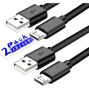 Fast Charger for Amazon Fire Tablet,2Pack 10Ft Long Micro USB Cable USB C Charging Wire for Kindle Paperwhite,Charger Cord for All Generation Fire HD 10 8 7 Plus,Kids Pro,Edition Voyage Touch E-Reader