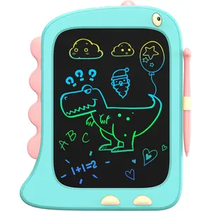 L-ITC011 8.5 Inch Doodle Board Drawing Tablet - Dinosaur Toy Gift for Kids 2-7 Years Old Colorful Toddler LCD Writing Pad Portable & Durable Educational Toy
