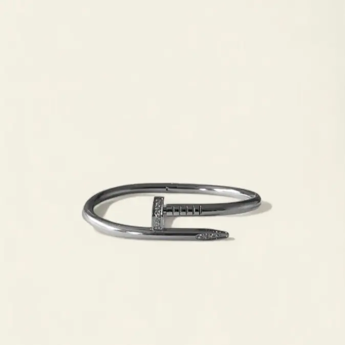 Eternavail Silver Nail Bracelet- Hypoallergenic- Simple Design as Described