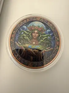 Mother Earth Gaia Goddess Copper Round toy – Colorized Tree