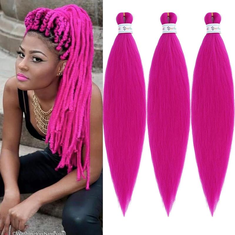 Fashion Pink Braiding Hair Pre Stretched Short Braiding Hair Extensions for Braiding Box Braids Knotless Prestretched Braiding Hair 16 Inch