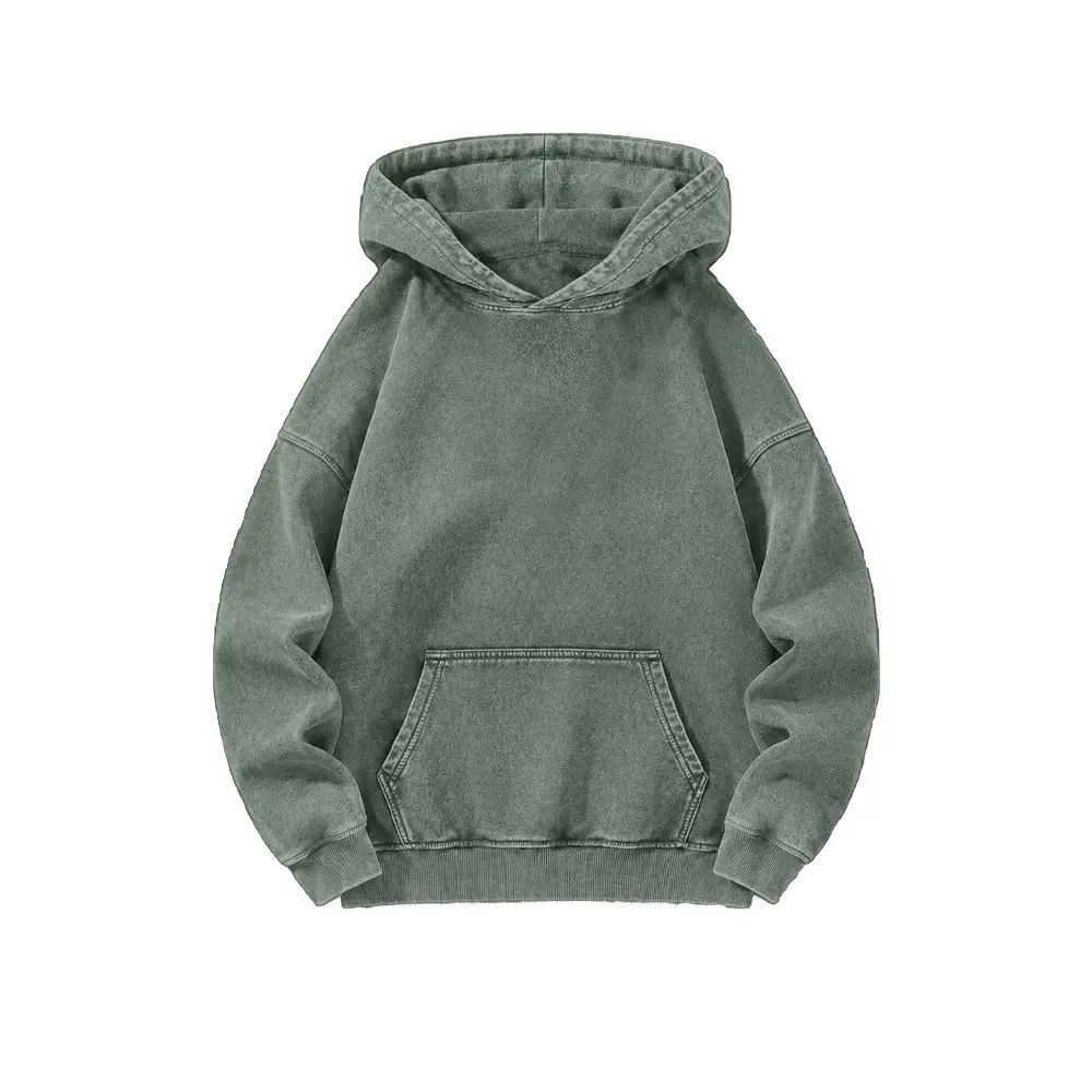 Men's Heavyweight Acid-Wash Pure Cotton Hooded Sweatshirt - Acid Wash Hoodie, Casual Pullover Sweatshirts, Mens Clothing, Unisex Style for Autumn Winter, Hoodies to Buy,clothes for back to school,first day of school outfits