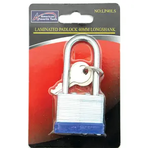 WorldWide Sales Online Laminated Padlock 40mm Long Shank – import_2021_10_29_212114, Locks
