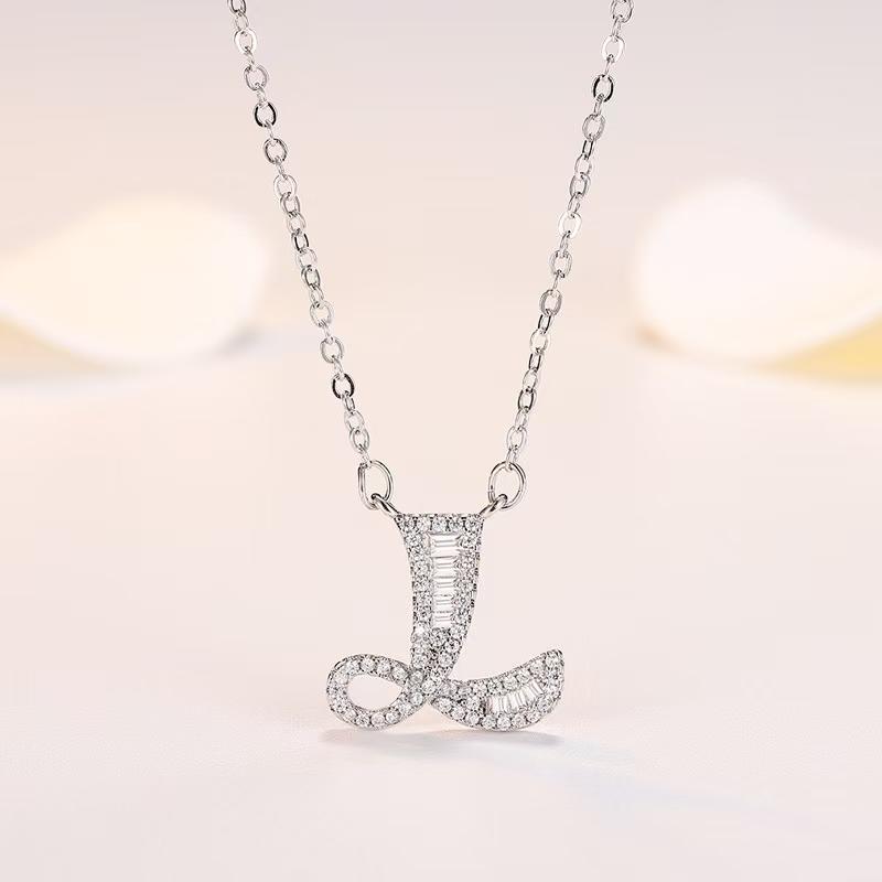 Your Name My Last Name 26 English Alphabet Letter Necklace for Women DZXL3915