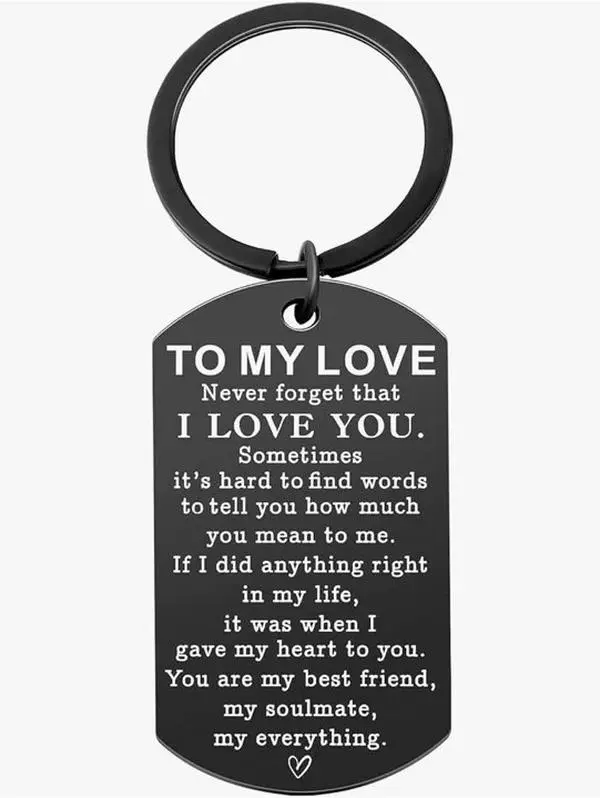 Personalized Keychain for Couples, Romantic Metal Key and Lock Matching Set with Ring Included, 'I Love You' Anniversary Gift for Him or Her, Keychain Included, Key Chain For Car Keys, Stylish Keychain