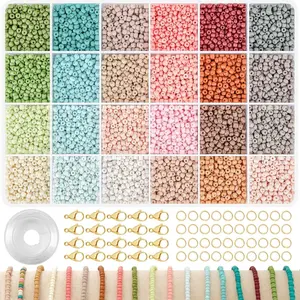 3mm Glass Seed Beads for Bracelets Making, Friendship Bracelet Making Kit for Girls, 24 Colors Bead Bracelet Kit, Beads for Jewelry Making Kit,...