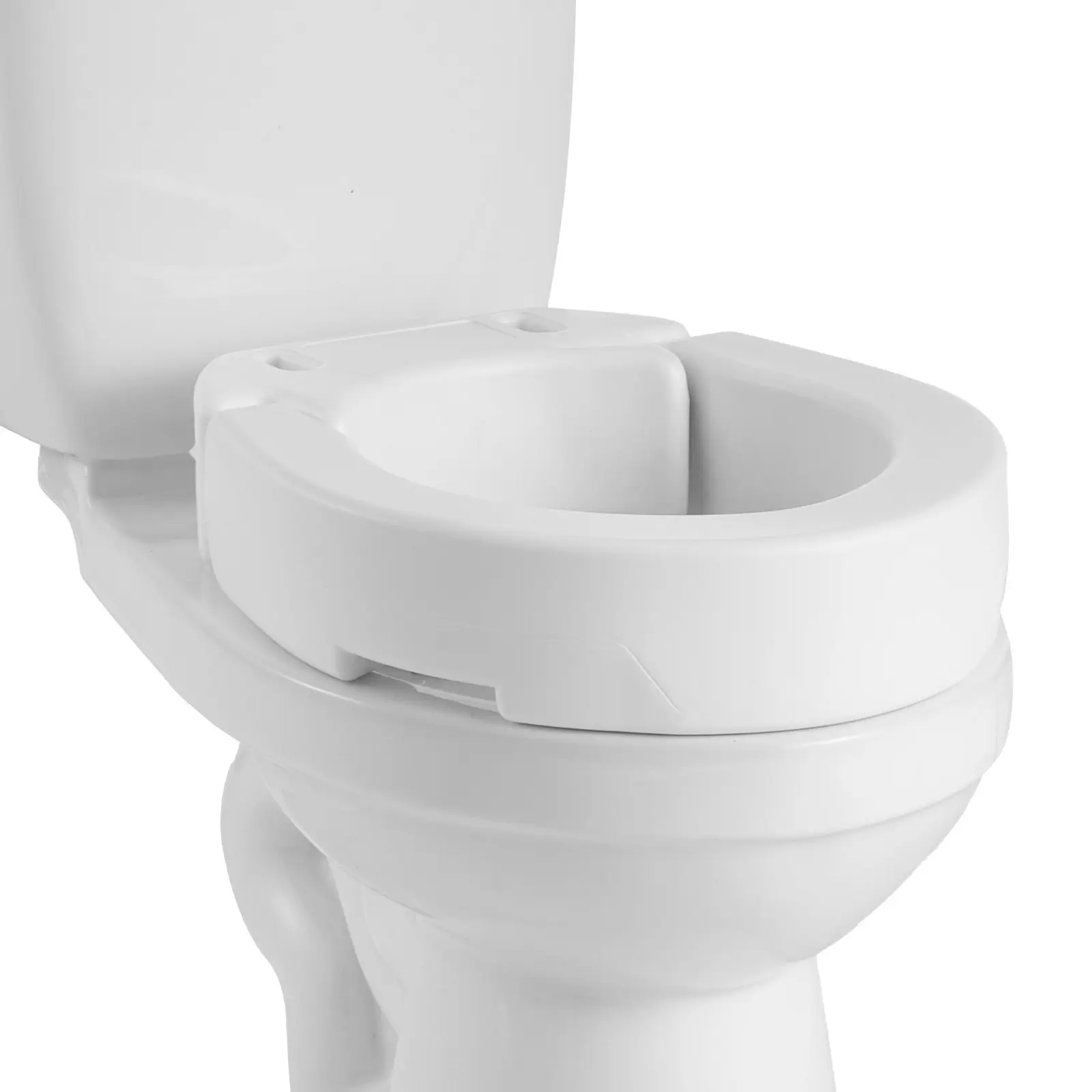 Raised Toilet Seat Riser With 3.5-Inch Lift Height, 300 Lbs Weight Capacity, Enlarged Opening, Commode Elevated Toilet Seat For Seniors, Elderly, Handicap, Disabled, And Adults, Fits Round Bowl