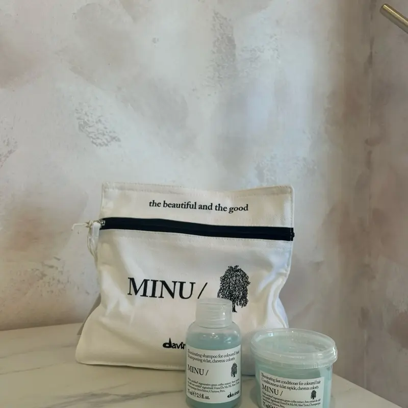 Davines Minu shampoo+ conditioner Travel Bag