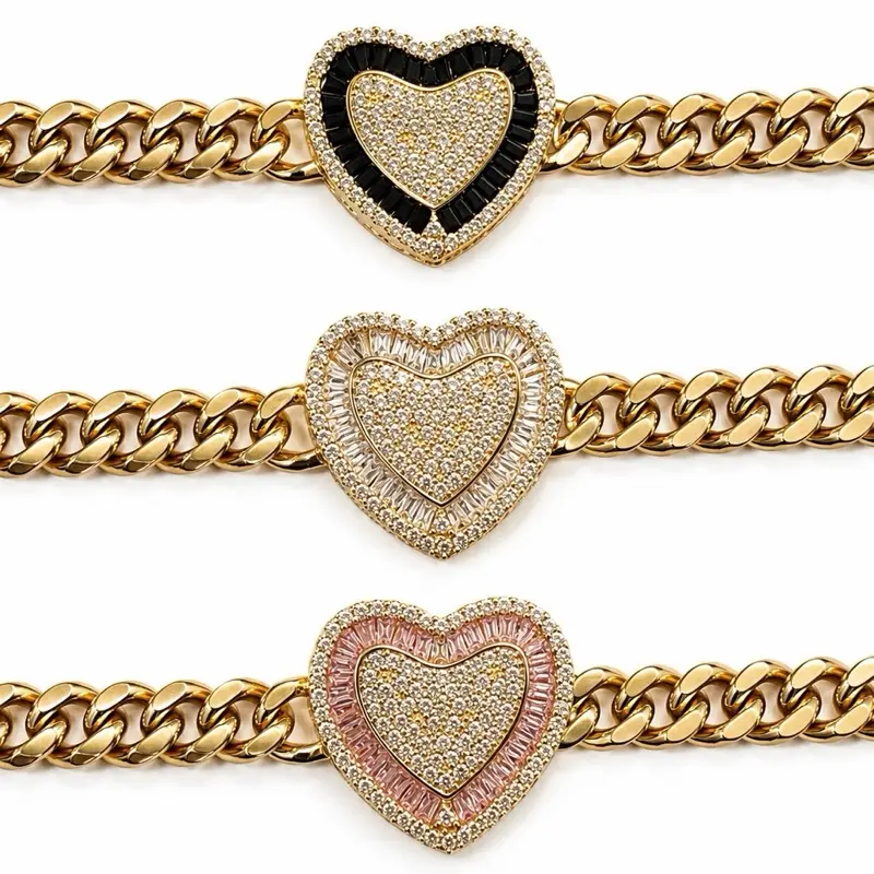 Elegant Interlocking Hearts Female Bracelet - Multiple Color Options, Casual Wear, Anniversary Gift