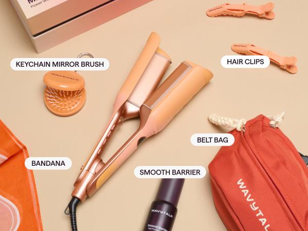 Wavytalk Power Wave Main Stage Waves  Festival Bundle, Curling Iron Hair Crimper Waver, Ventilation Design for Less Damage, Ionic Reduces Frizz, Effortless-Waver, Festival-ready merch