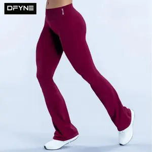 DFYNE Seamless High Waisted Flare Leggings| Flattering Bootcut Yoga Pants, Anti-Chafe Tummy Control Gym Tights with Glute Contour for Women