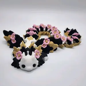 Mini Articulated Dragon Collection 3D Printed Figurines