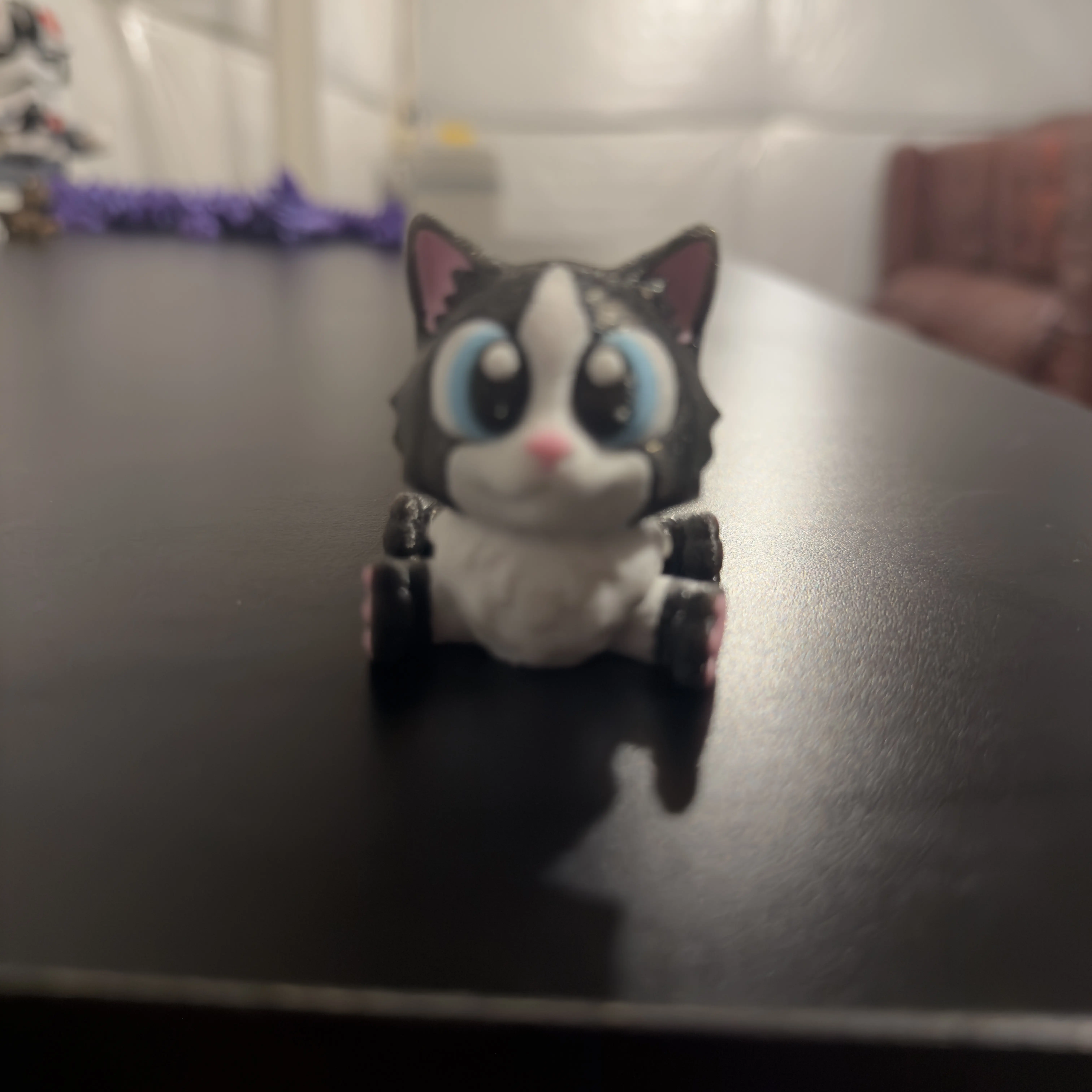 3D Printed Ragdoll Cat – Articulated Flexi Cat Fidget Toy, Print-in-Place Desk Pet, Cute Gift
