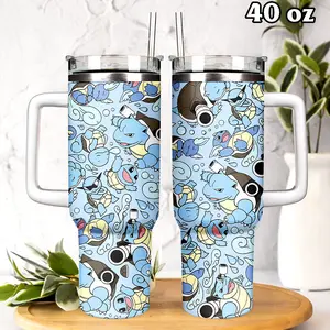 Game Character Printed Tumbler 40oz, Retro Gaming Drinkware For Men Women, Car Cup Portable, Everyday Hydration Gamer Gift Idea | 060426.R3057.ID00