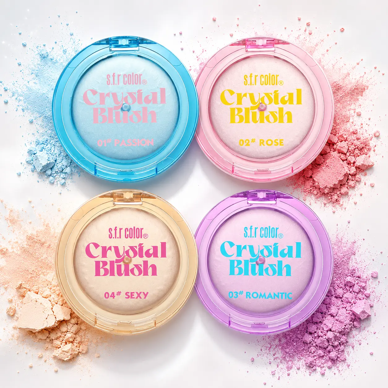3-in-1 Crystal Cream Makeup, Smoothing Gradient Formula for Eyes, Cheeks & Lips, Long-Lasting Buildable Color for a Natural Flush, Beauty Products for Adults, Ultra Natural Blush, 3' Romantic, Cosmetic