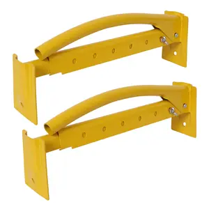 Steel Adjustable Brick Tong Carrier, Yellow Rust-Proof Coat Construction Lifter for Carrying Masonry Blocks, Efficient Tool for Carries Blocks