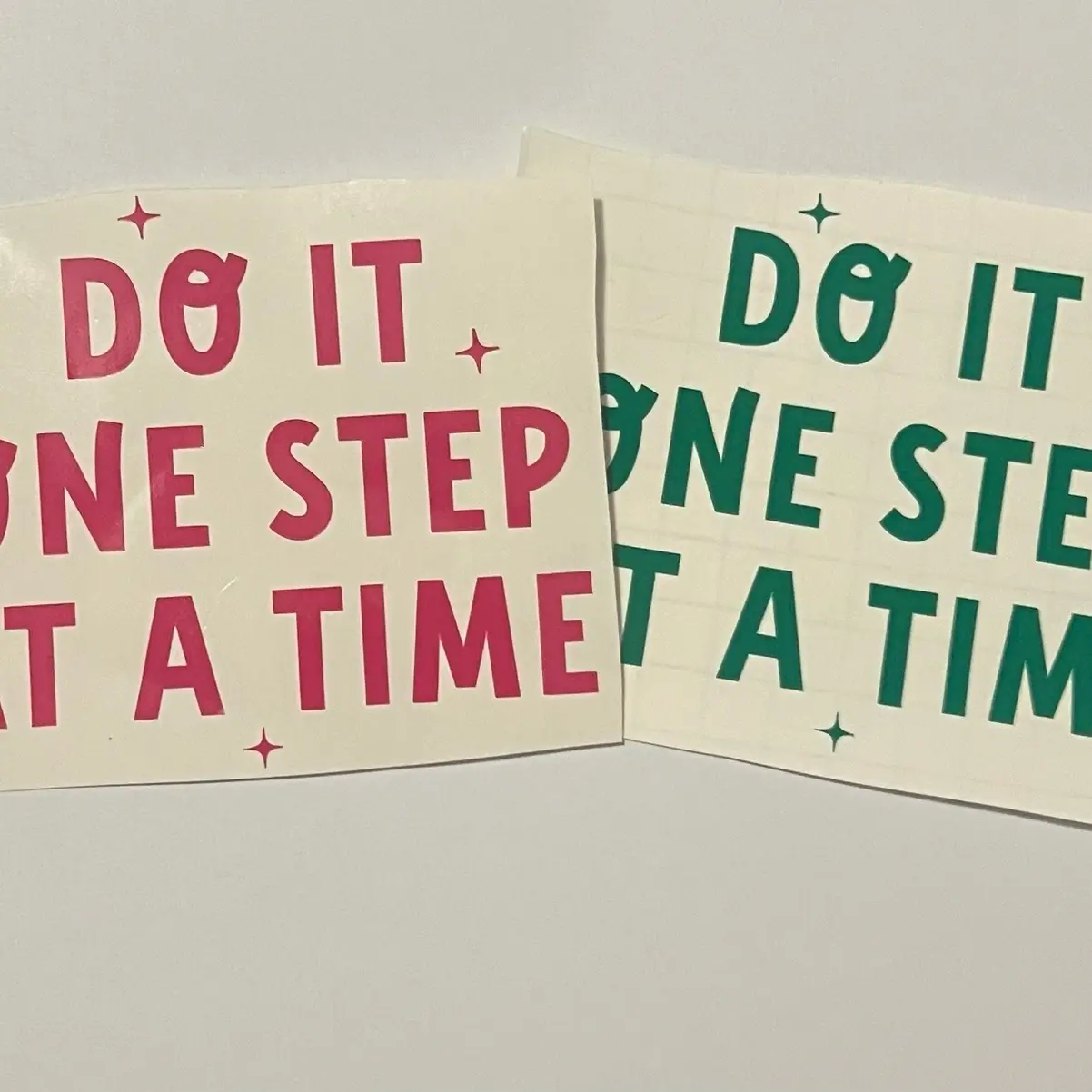 Do It One Step At A Time Custom Decal | Permanent Vinyl Decal | Trendy Inspirational Stickers | Mirror or Wall Decal | Water Bottle Sticker
