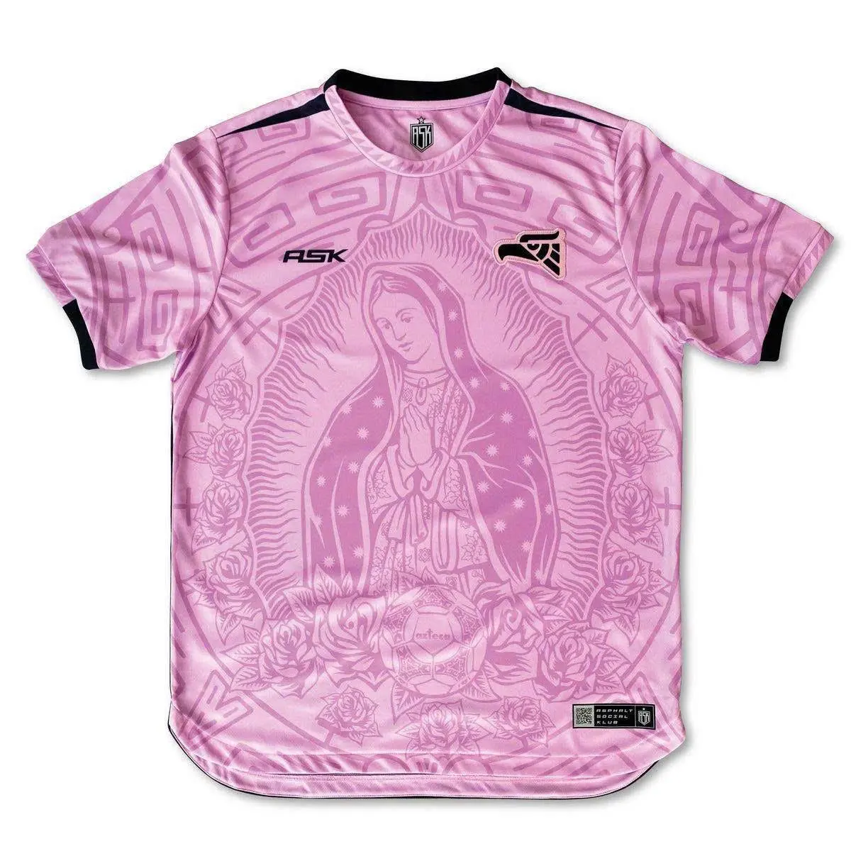 Pink soccer jersey graphic print short sleeve football shirt