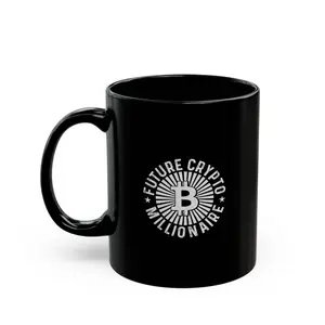 Future Crypto Millionaire Black Mug