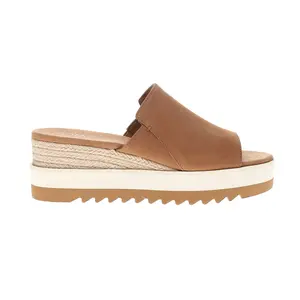 TOMS Womens Diana Mule Platform Espadrille Casual Sandals Casual Mid Heel 2-3" - Brown