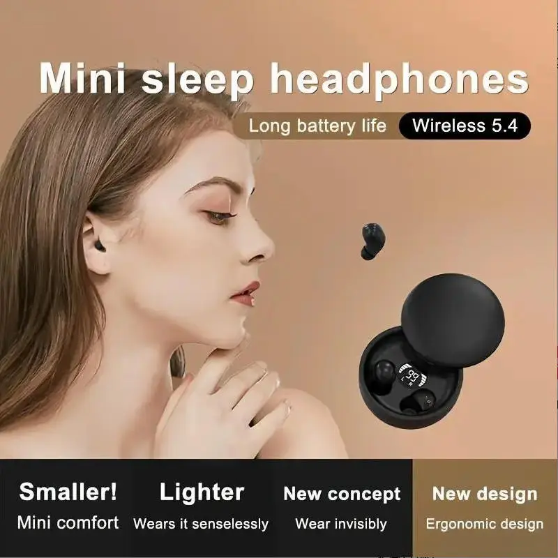 2026 New Invisible Bluetooth Earbuds, Mini In‑Ear Hidden Headphones, Ultra‑Small Discreet Earphones with Noise Cancellation & Extra‑Long Battery Life for Work & Sleep.#InvisibleEarbuds #SleepBluetoothEarphones #MiniHiddenHeadphones #NoiseCancellingEarbuds