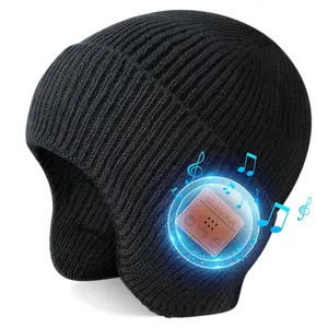TR-B  Bluetooth Music Hat Knit Warm Hat Winter Brimless Hat unisex winter Lightweight Running Athletic All Seasons Audio Headphone