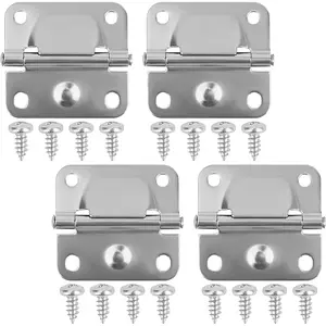 4PCS Cooler Hinge for Coleman, Stainless Steel Hinges Replacement with Screws, Compatible with Coleman Cooler, Cooler Accessory