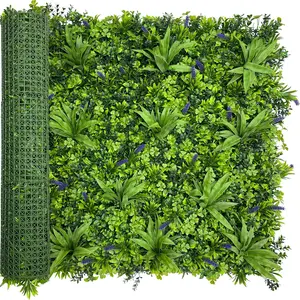 Artificial Greenery Wall Roll: 40X120IN(33.5 sqft) UV-Anti Ivy  Fence Wall Screen Faux  Panels Backdrop Boxwood Ivy Vine Leaf Hedge Fence for Indoor Outdoor Green Decor
