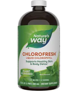 Nature's Way Chlorofresh, Liquid Chlorophyll, Supports Healthy Skin & Body Detox*, Internal Deodorant Supplement*, Supports Liver Detoxification Pathways*, Mint Flavored, 16 Fl. Oz