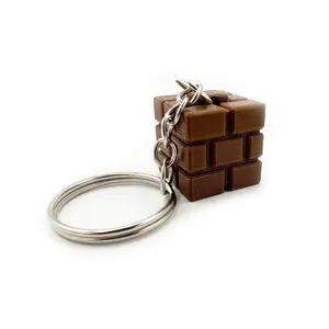 Mario Brick Block Keychain - 3D Printed, Perfect for Fans of Super Mario