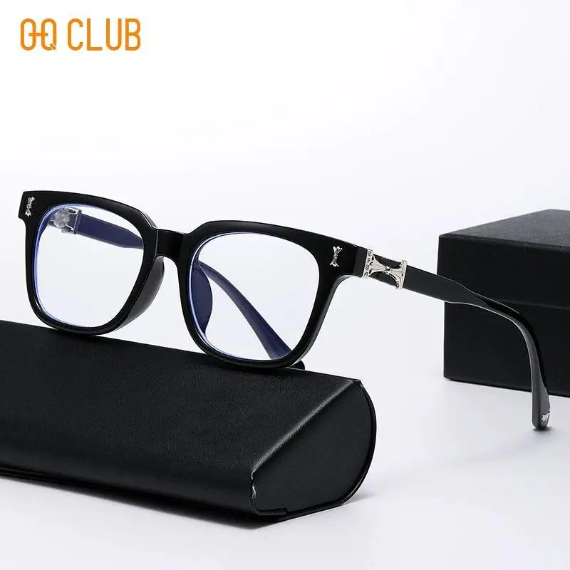 Luxury Square Reading Glasses for Men and Women, Full Rim Prescription Custom Optical Frame with Glass Lenses