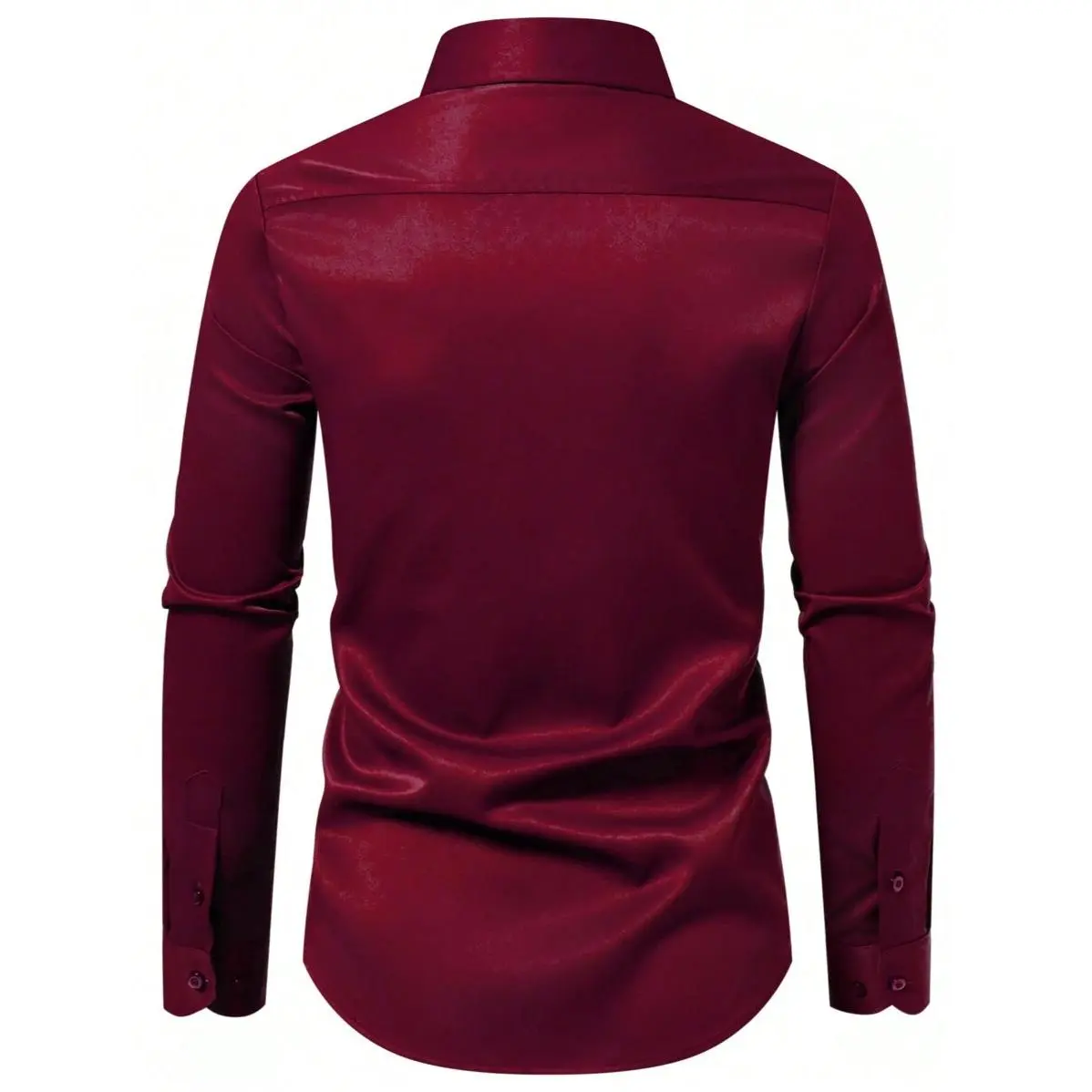 Men's Regular Fit Collared Neck Long Sleeve Button-Up Menswear Shirt - Burgundy, Plain Solid Color, Single-Breasted, Polyester Stretch, Quality Fabric, Finished Hem, Business Casual Office & Fall Wear Top - TikTok Shop Men's Regular Fit Collared Neck Long Sleeve Button-Up Menswear Shirt - Burgundy, Plain Solid Color, Single-Breasted, Polyester Stretch, Quality Fabric, Finished Hem, Business Casual Office & Fall Wear Top - TikTok Shop