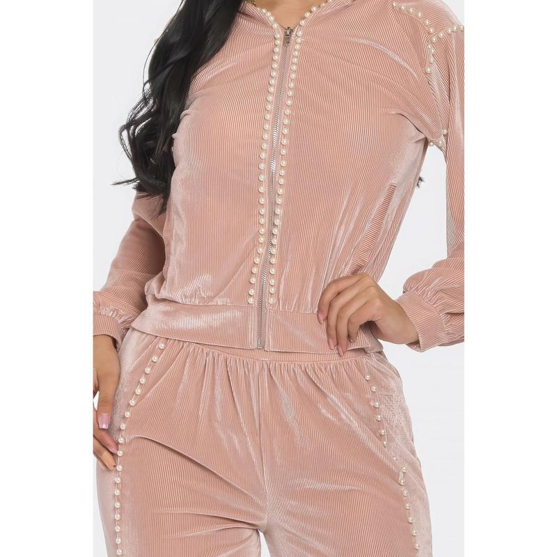 Jogger With Pearls Set