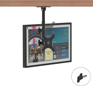 Under Cabinet Mount, for Echo Show 15 (1st, 2nd Gen), Height Adjustment, Swivel Left to Right, Rotate for Portrait or Landscape, Up and Down Tilt Show 15 Under-Cabinet Mount (Black)